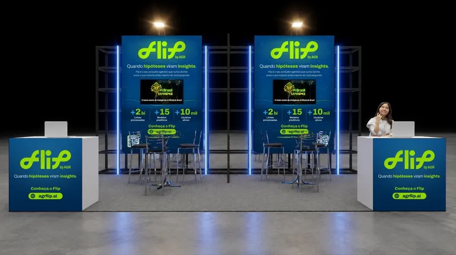 Flip by AGR booth at AI Brasil Experience 2026